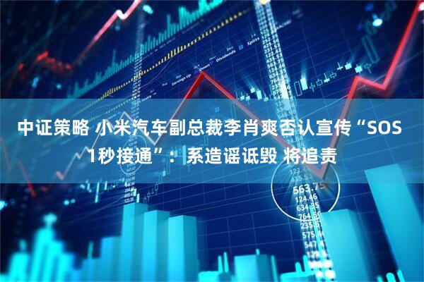 中证策略 小米汽车副总裁李肖爽否认宣传“SOS 1秒接通”：系造谣诋毁 将追责